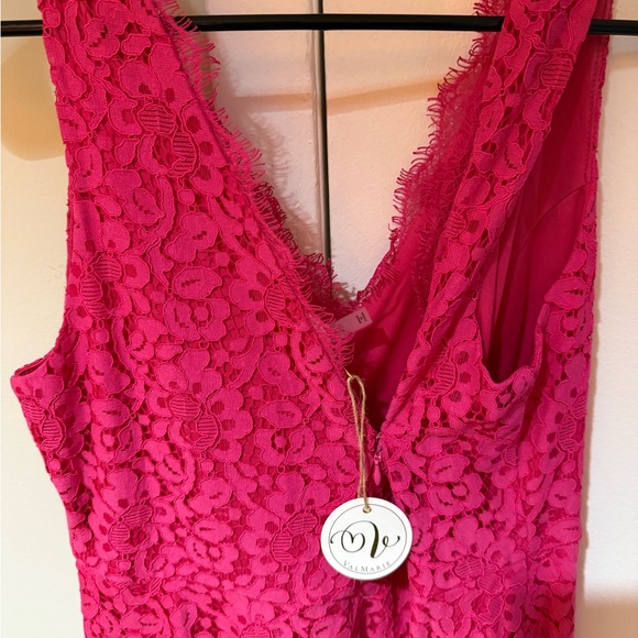 NWT Soprano Vibrant Pink Flowy Lace Summer Dress - Picture 5 of 5